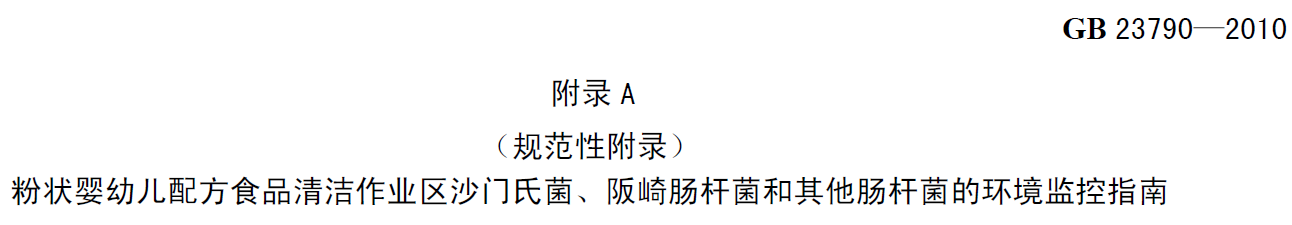 嬰配乳粉生產(chǎn)企業(yè)環(huán)境微生物監(jiān)測(二) ——監(jiān)測項目 嬰配乳粉生產(chǎn)企業(yè)環(huán)境微生物監(jiān)測(二) ——監(jiān)測項目
